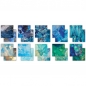 Preview: The essential Craft Papers Paper Pad - Ink Drops - Ocean - 12 x 12