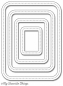 Preview: Die-namic - Single Stitch Line Rounded Rectangle Frames