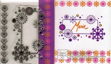 !Artemio Clearstamps Miniset- Schneeflockenlabel!