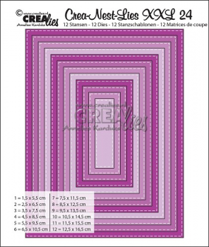 Crealies Stanze - Rectangles Stitch line