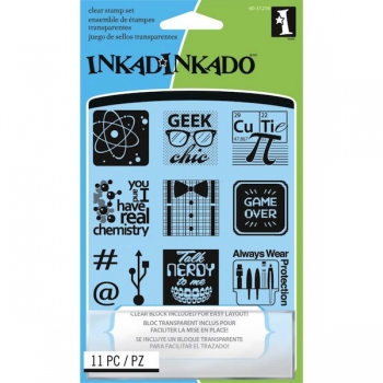 Inkadinkado Clearstamps Set - Nerds Geeks