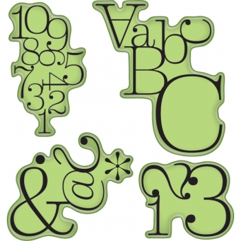 Inkadinkado Stamping Gear Cling Stamps - Typographic