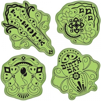 Inkadinkado Stamping Gear Cling Stamps - Birthday 