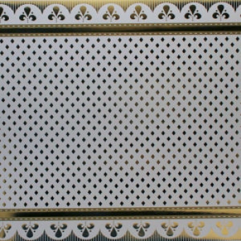 Edles Scrapbookingpapier-Gold Rauten mit Lilien