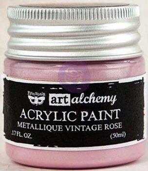 Prima Marketing Acrylic Paint - Metallique Vintage Rose