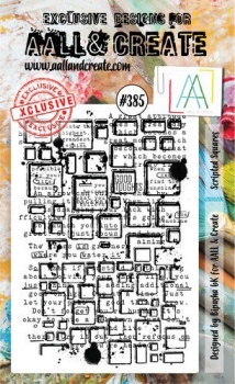 AALL & CREATE Clear Stamps - Scripted Squares #385