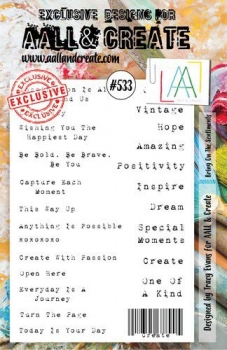 AALL & CREATE Clear Stamps - Bring On The Sentiments #533