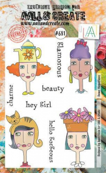 AALL & CREATE Clear Stamps - Dames Magnifiques #681