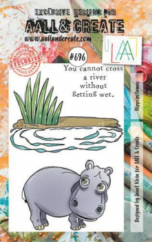 AALL & CREATE Clear Stamps - Hippopotamus #696