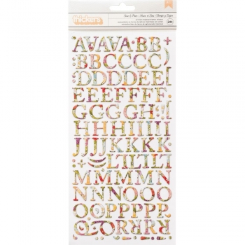 American Crafts Thickers Sticker - Time & Place(244 Stk)