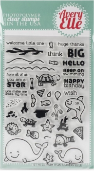 Avery Elle Clearstamps - Swim Team