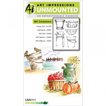 Art Impressions Cling Stamps - WC Container