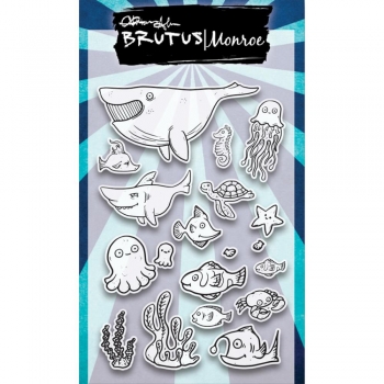 Brutus Monroe Clear Stamp Set - Fish Bowl