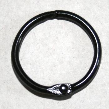 Buchring / Heftring / Klappring 25 mm - Schwarz