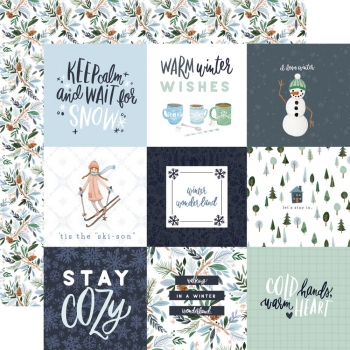 Carta Bella Winter Market - 4 x 4 Journaling Cards 12" x 12" 