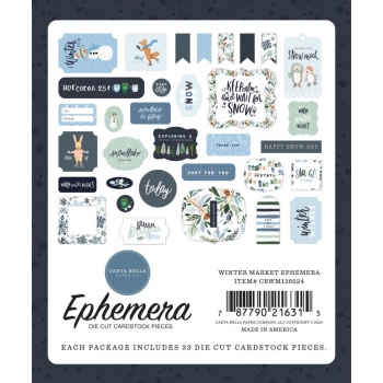 Carta Bella Ephemera - Winter Market