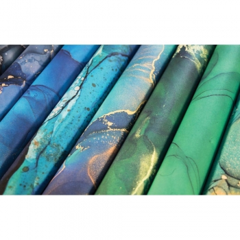 The essential Craft Papers Paper Pad - Ink Drops - Ocean - 12 x 12