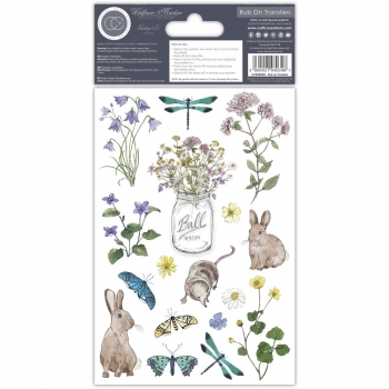  Craft Consortium Wildflower Meadow - Rub-On Transfers