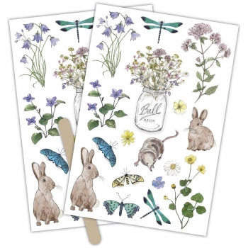  Craft Consortium Wildflower Meadow - Rub-On Transfers
