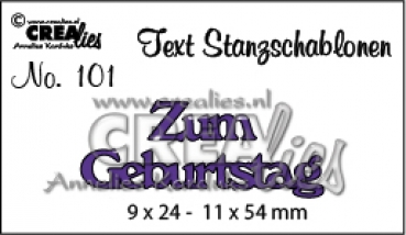 Crealies Text Stanze - Zum Geburtstag