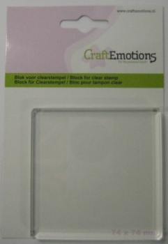 Craft Emotions - Acrylklotz 74 x 74 mm