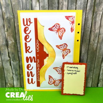 Crealies Stanze - ATC with rough edges & stitch