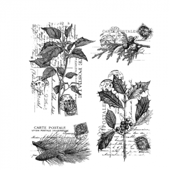 Tim Holtz Stempelset - Festive Collage