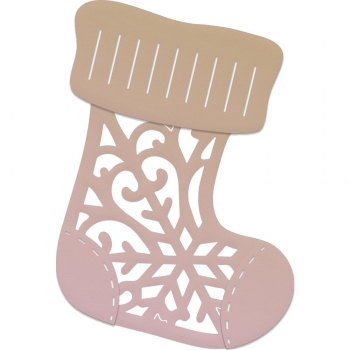Couture Creations - Highland Christmas Mini Die - Patternd Stocking