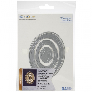 Couture Creations Cut, Foil & Emboss Nesting Dies - Oval Frame