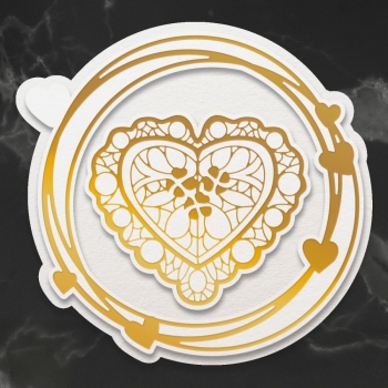 Couture Creations Cut, Foil & Emboss Nesting Dies - Lace Heart Frame