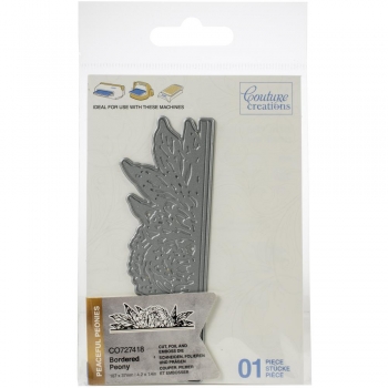 Couture Creations - Hotfoil Stamp - Bordered Peony