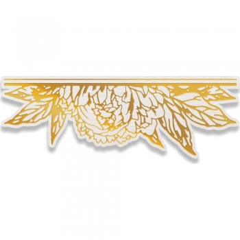 Couture Creations - Hotfoil Stamp - Bordered Peony