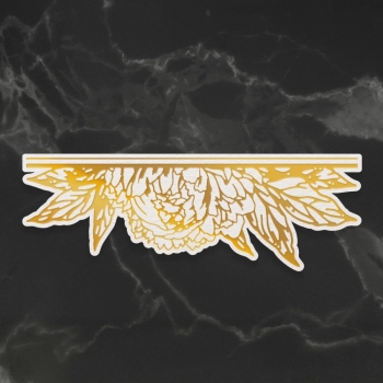 Couture Creations - Hotfoil Stamp - Bordered Peony