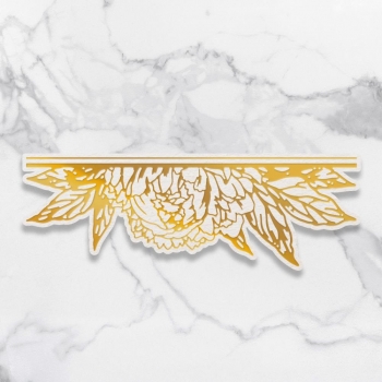 Couture Creations - Hotfoil Stamp - Bordered Peony