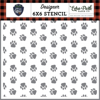 Echo Park 6" x 6" Stencil - Bear Print