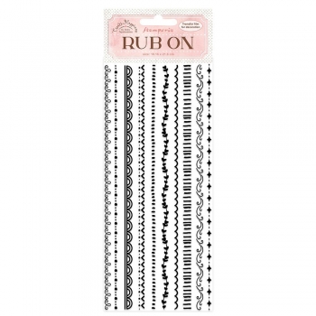 Stamperia Rub On Transfers - Border/Black 