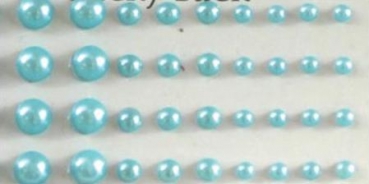Eyelet Outlet selbstklebende Halbperlen - verschiedene Größen - Blau