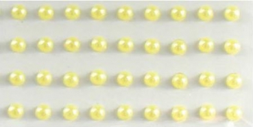 Eyelet Outlet selbstklebende Halbperlen - Gelb