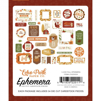 Echo Park Ephemera - I love Fall