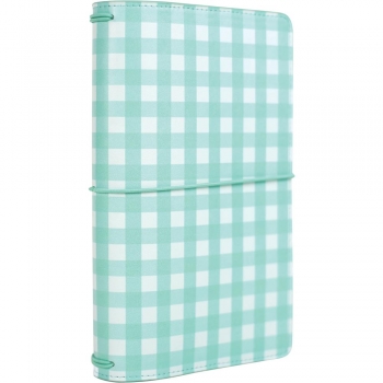 Echo Park Travelers Notebook - Standard - Teal Gingham