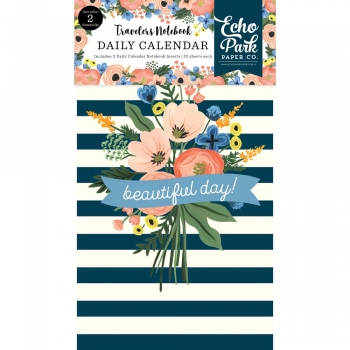 Echo Park Traveler`s Notebook Daily Calendar Insert - Standard - Fancy Floral