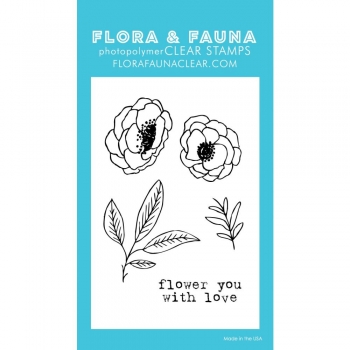 FLORA & FAUNA Clear Stamps - Mini Flower you with Love