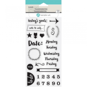 Hampton Art Clearstamps - Today's Goals
