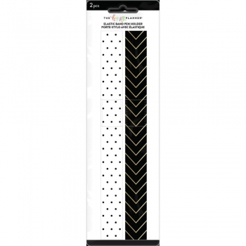 The Happy Planner Elastic Band 2 Stk. Schwarz/Gold, & Schwarz/Weiß