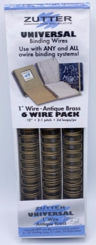 Zutter Universal Binding Wires 1" / 2,5 cm - Antique Brass - 6 Stk.