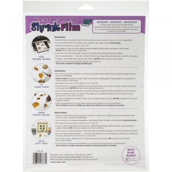 Grafix Ink Jet Shrink Film - Schrumpffolie 6 Stck. - Weiß