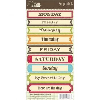 %Jillibean Soup Labels - Days of the Week%