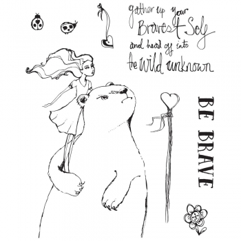 Jane Davenport Clear Stamps - Brave Bear