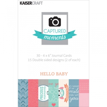 Kaisercraft Captured Moments - 4" x 6" Journaling Cards - Hello Baby