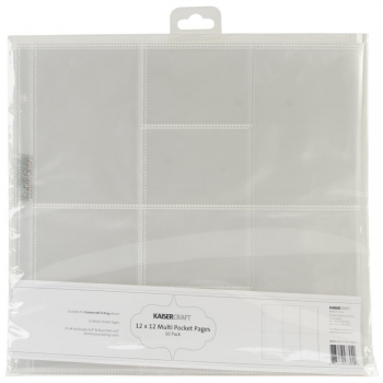 Kaiser Craft Captured Moments - 12" x 12" Multi Pocket Pages - Pack 4